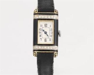 Ladies Belle Epoque Swiss TwoTone Gold, Enamel and Diamond Dress Watch 