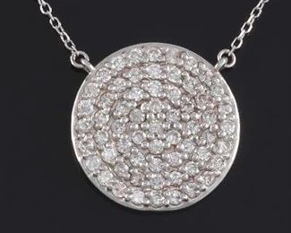 Ladies Diamond Circle Necklace 