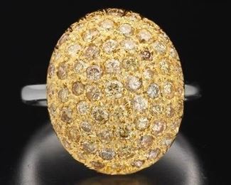 Ladies Diamond Cluster Ring 