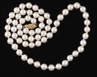Ladies Gold and Pearl Princess Necklace 