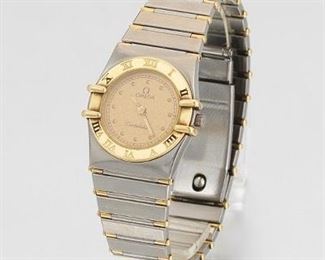 Ladies Omega Constellation Two Tone Watch