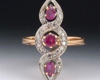 Ladies Ruby and Diamond Ring 