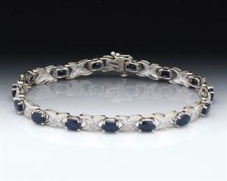 Ladies Sapphire and Diamond Bracelet 