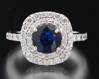 Ladies Sapphire and Diamond Ring 