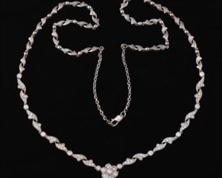 Ladies White Gold and Diamond Necklace 