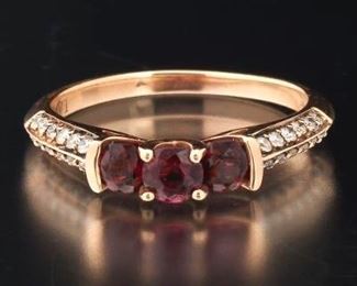 LeVian Gold, Rhodolite Garnet and Diamond Ring 