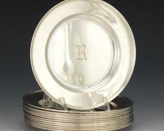Meriden Brittania Twelve Sterling Silver Brad Plates 