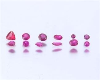 Multiple Unmounted 3.77 Carat Total MultiShape Rubies