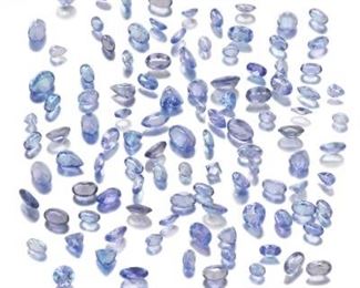 Multiple Unmounted 35.57 Carat Total MultiShape Tanzanite Gems 