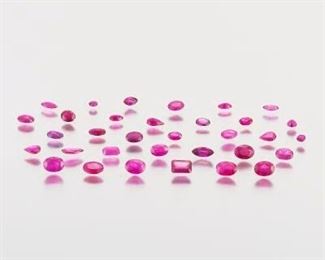 Multiple Unmounted 18.62 Carat Total MultiShape Rubies