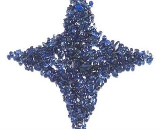 Multiple Unmounted 52.42 Total Carat MultiShape Blue Sapphires Gems 
