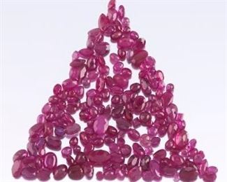 Multiple Unmounted 59.42 Total Carat MultiShape Rubies 