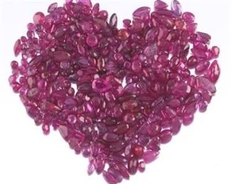 Multiple Unmounted 62 Carat Total MultiShape Ruby Gems 
