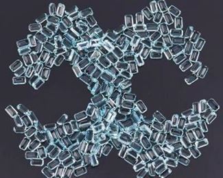 Multiple Unmounted 66.80 Carat Total MultiShape Aquamarine Gems 