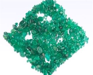Multiple Unmounted 76.06 Total Carat MultiShape Emeralds 