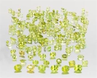 Multiple Unmounted 121.04 Total Carat MultiShape Peridot Gems 