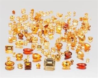 Multiple Unmounted 336.50 Carat Total MultiShape Amber Citrine Gems 