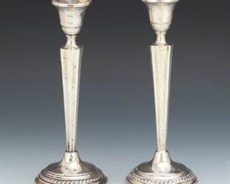 Pair of Sterling Candle Holders