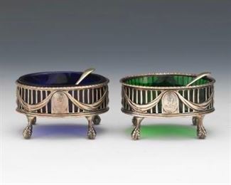 Pair of Sterling Silver Salts