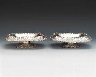 Pair of W.W. Wattles Repousse Tazzas