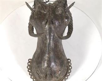 Patinated Metal Wall Mask