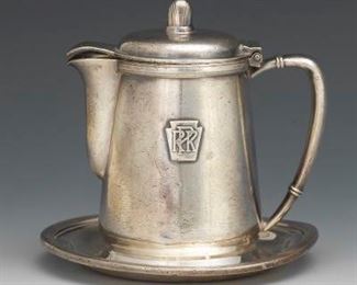 Pennsylvania Railroad Dinning Car Silver Soldered Creamer, ca. Early 20th Century 