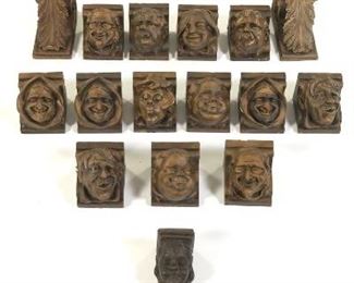 Sixteen Architectural Wall Corbels