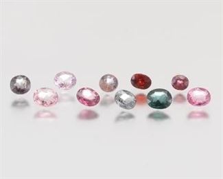 Ten Unmounted 10.00 Carat Total MultiShape MultiColour Spinel Gems 