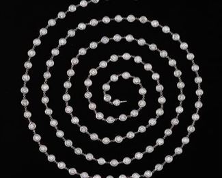 Tiffany Co Elsa Peretti Platinum and 15.25 Carat Diamond Necklace 