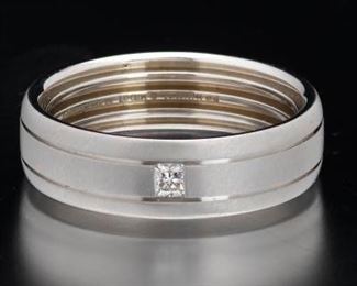 Tiffany Co. Lucida 18K Gold and Diamond Band 