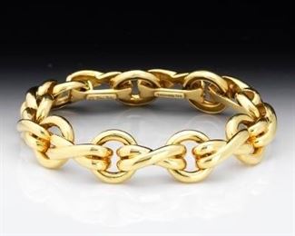 Tiffany Co. Paloma Picasso 18K Gold XO Design Bracelet 