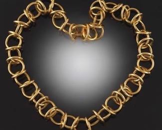 Tiffany Co. Paloma Picasso 18K Gold Cage Circles Necklace 