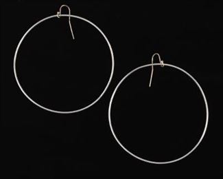 Tiffany Co. Sterling Wave Hoop Earrings