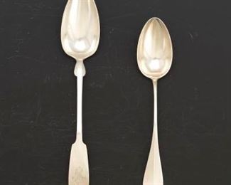 Two Silver Stuffing Spoons
