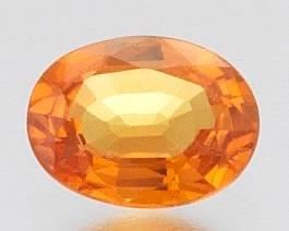 Unmounted 1.40 Carat Oval Step Cut Orange Sapphire 