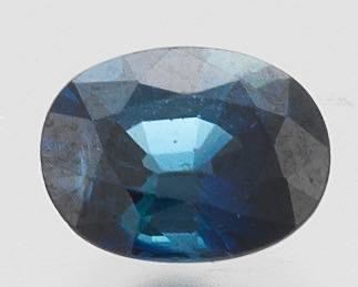 Unmounted 1.76 Carat Oval Step Cut Blue Sapphire 