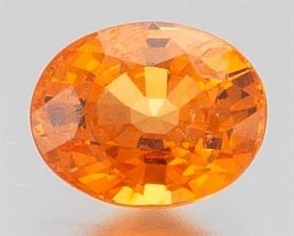 Unmounted 4.13 Carat Spessartite Oval Cut Garnet 