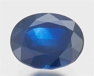 Unmounted 4.16 Carat Oval Cut Thailand Blue Sapphire Gem 