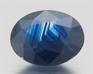 Unmounted 5.06 Carat Oval Cut Australian Blue Sapphire 