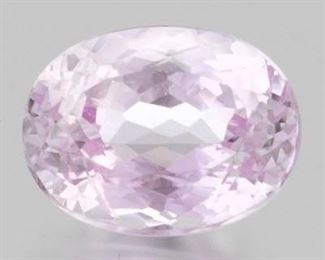 Unmounted 12.55 Carat Oval Cut Kunzite Pink Spodumene Gem 