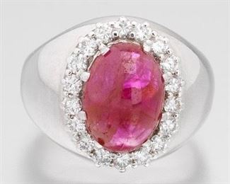 White Gold, Ruby and Diamond Ring 