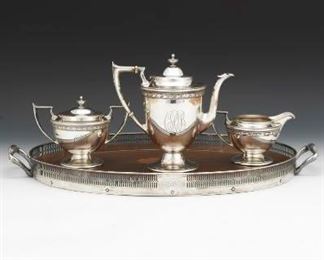 Wm B Durgin Co. Sterling Tea Set with Tray