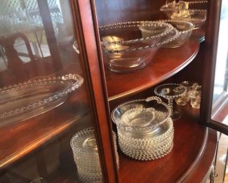 Candlewick! Many pieces. If you're a Candlewick fan or collector, you're in heaven.