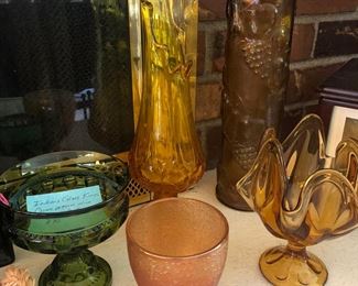 Footed vases and pillar from days of your. Very mid-mod.