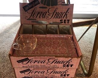 3 ServaSnack sets. $15 for the lot. Pristine, in original display boxes.