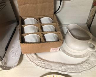 Various serveware items.