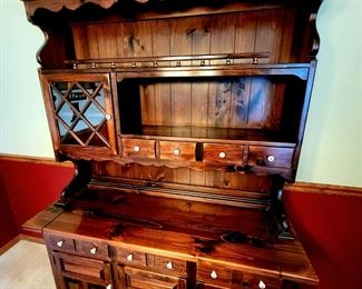 Colonial Pine Sideboard with Hutch from Ethan Allen ONLY $95 or bid #38