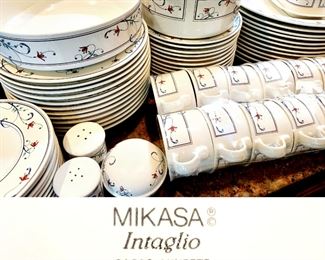 MIKASA Porcelain Dinnerware, service for 12 $75 or bid #1 