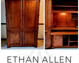 Hide your messy desk in this beautiful Solid Cherry Work Station Cabinet from ETHAN ALLEN $450 or bid #2
DELIVERY is INCLUDED with Full Price purchase