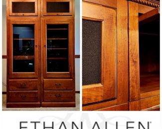 Pair Solid Cherry Component Cabinets from ETHAN ALLEN $595 or bid #5
DELIVERY is INCLUDED with Full Price Purchase